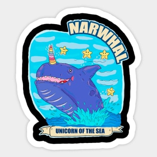 sea unicorn Sticker